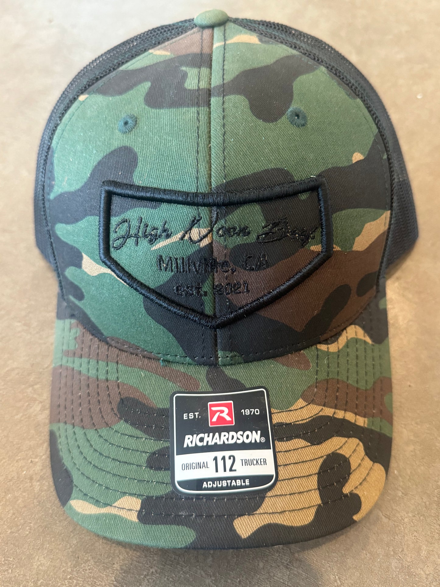 Camo and Black embroidered SnapBack