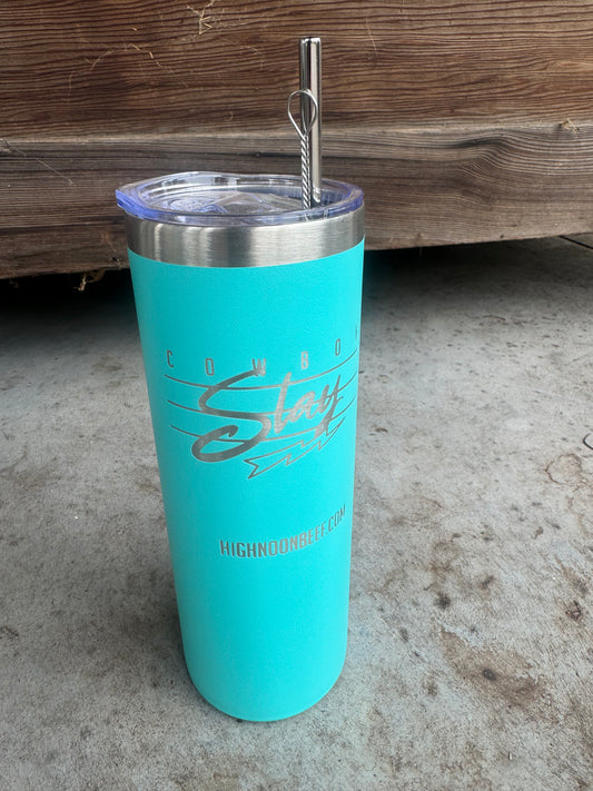 Cowboy Slay Teal Thermos